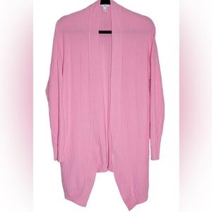 PINK DUSTER CARDIGAN SZ L